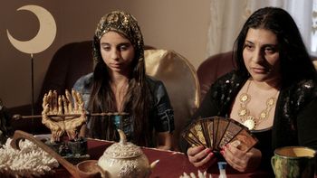 Romanian witch Mihaela Minca (right) and daughter (AP photo)